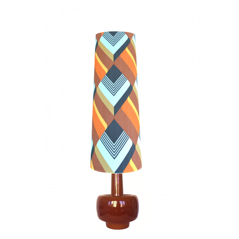 Lampshade Galon H87cm D35cm D25cm - vintage fabric