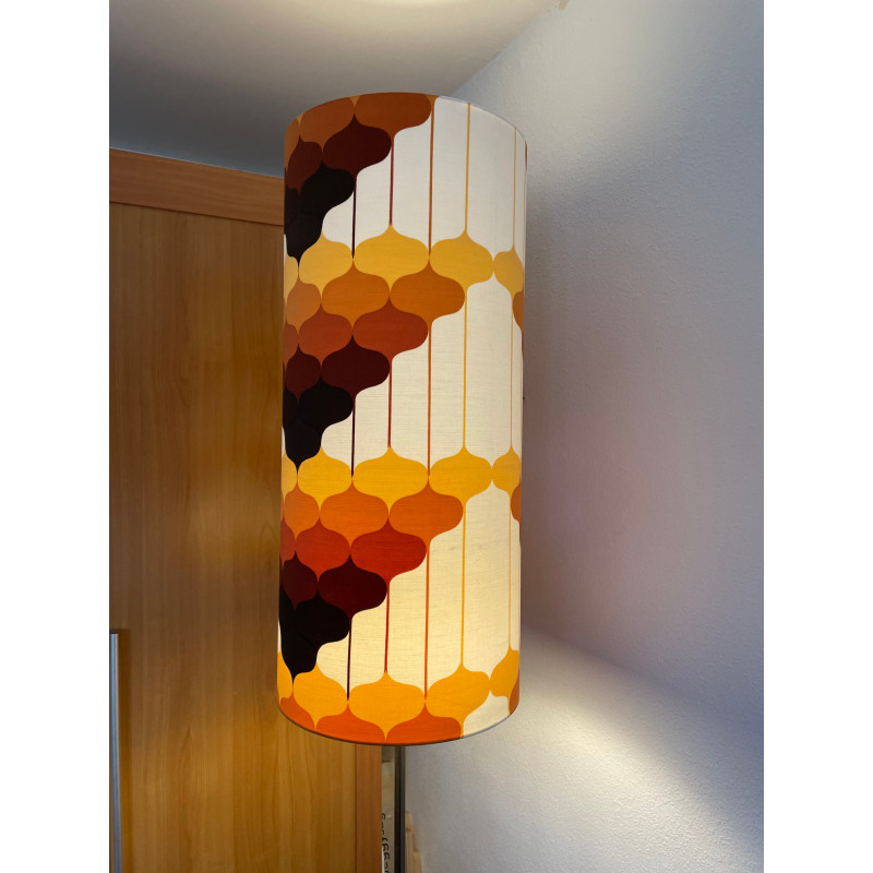 Abat-jour Faisceau H80 D35 - tissu vintage 70's