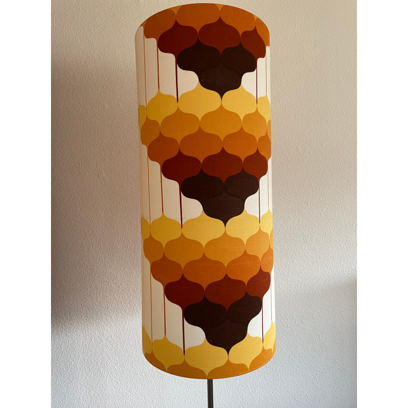 Abat-jour Faisceau H80 D35 - tissu vintage 70's