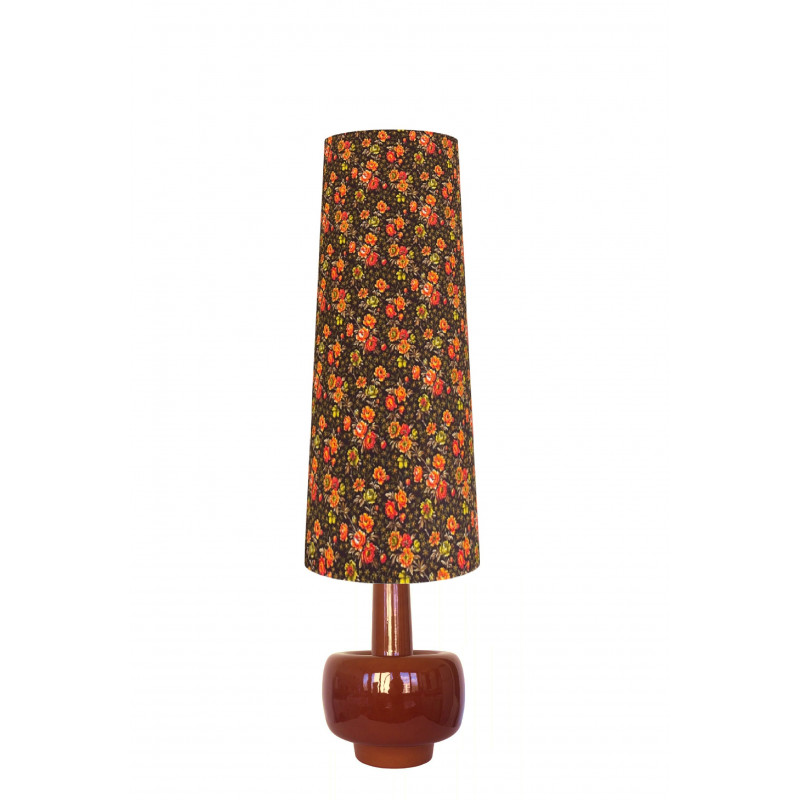 Lampshade Sous-bois H80 D35 D30 - mid-century fabric