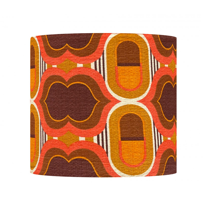 Abat-jour Lips H38 D45 - tissu vintage 70s Abat-jour Lips H38 D45 - tissu vintage 70s