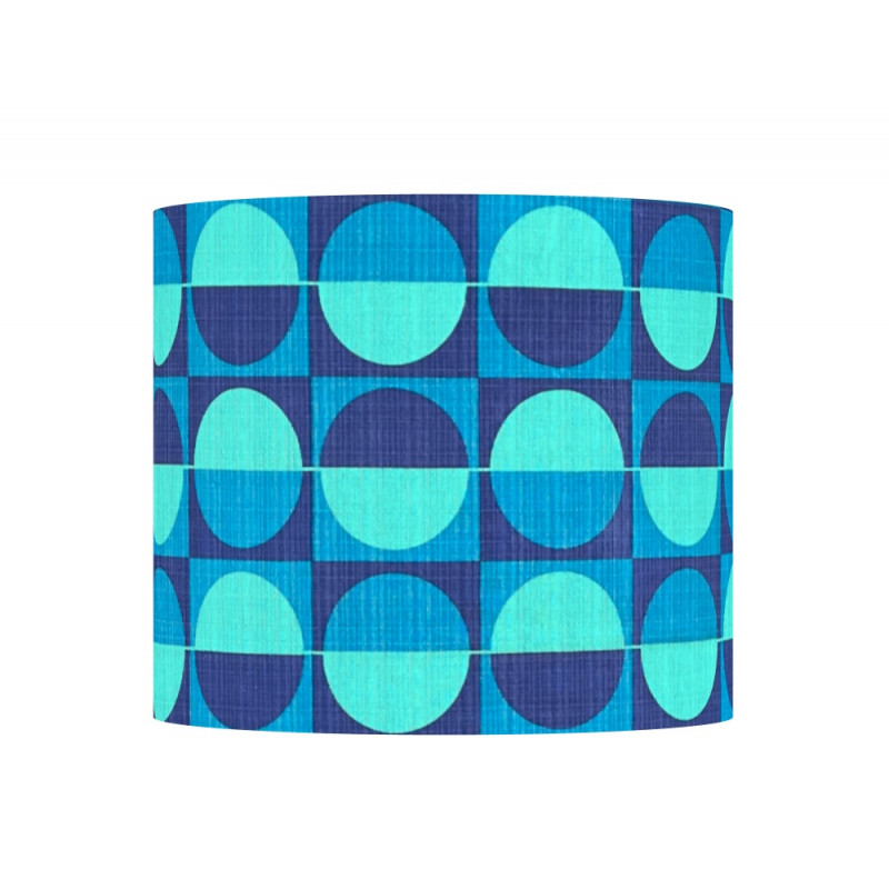 Abat-jour Stockholm H35 D40 - tissu vintage 70's