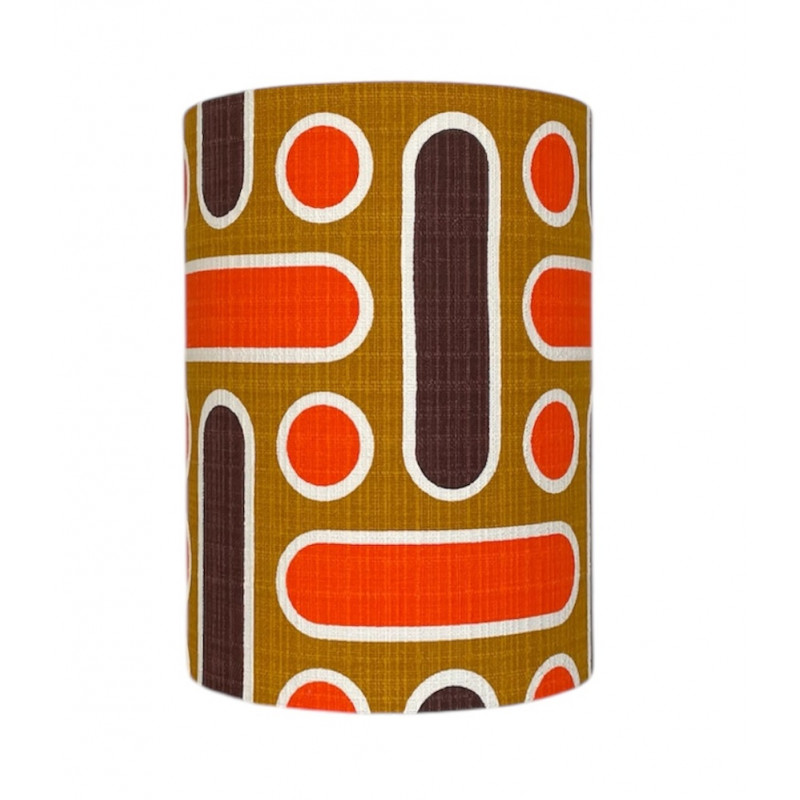 Abat-jour Naxos H23 D18 - tissu vintage 1970's