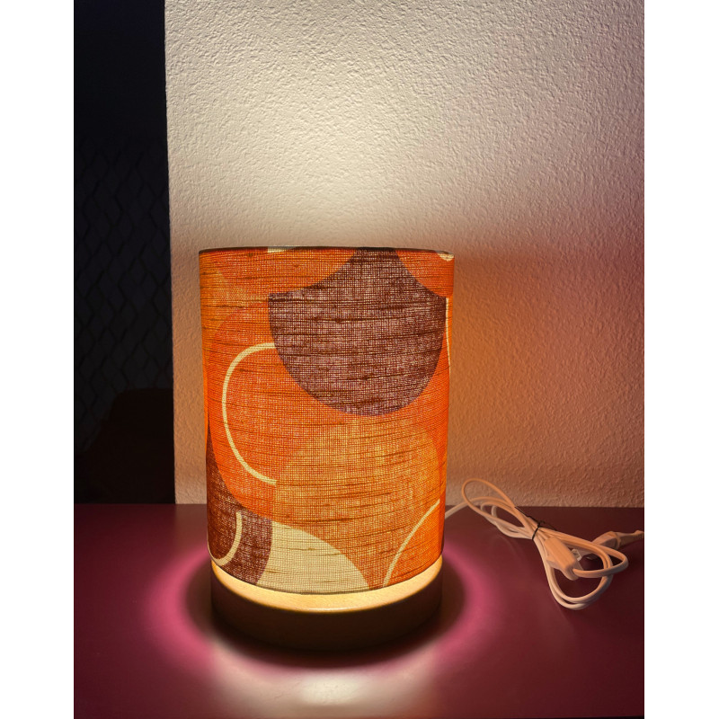 Lamp'angel Manège H28 D20 - tissu vintage 1970's