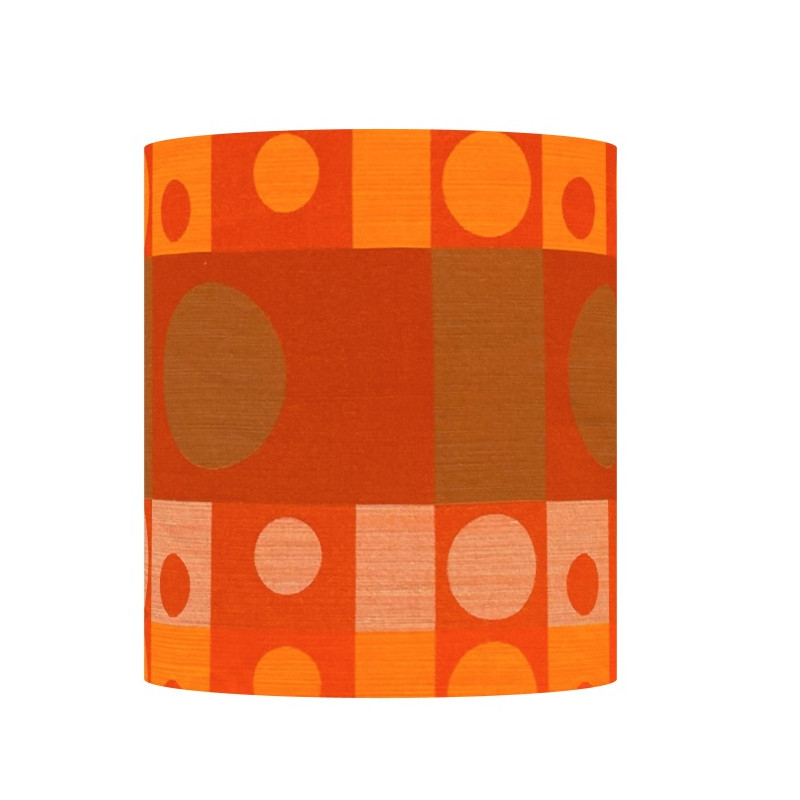 Abat-jour Orangeade H35 D35 - tissu époque 70