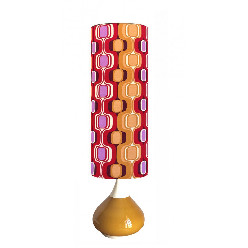 Lampshade Tiffany  H75 D30cm - 70's fabric