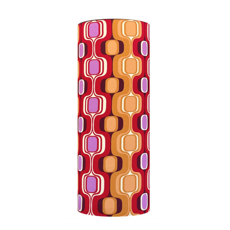 Lampshade Tiffany  H75 D30cm - 70's fabric