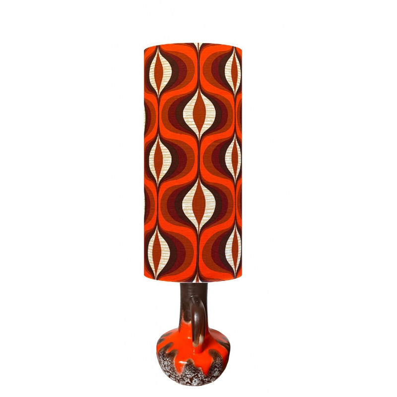 Abat-jour Vyper H80 D35 - tissu vintage 70's Abat-jour Vyper H80 D35 - tissu vintage 70's