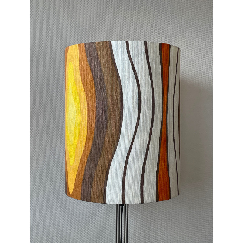 Abat-jour Nervure H50 D40 - tissu vintage