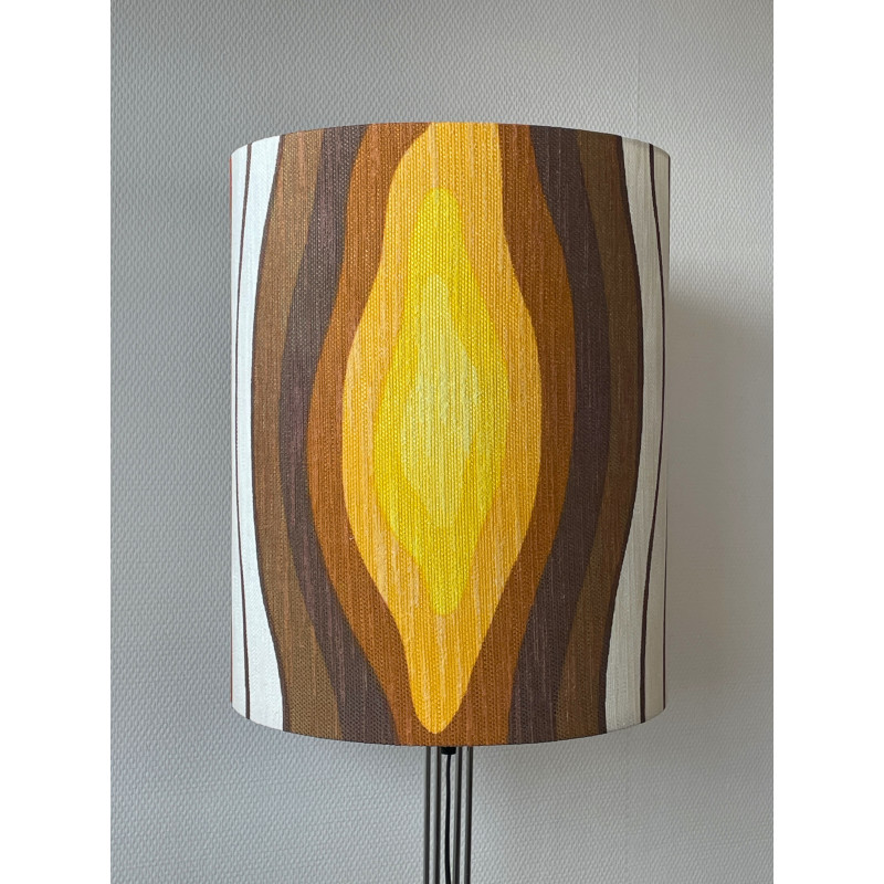 Abat-jour Nervure H50 D40 - tissu vintage
