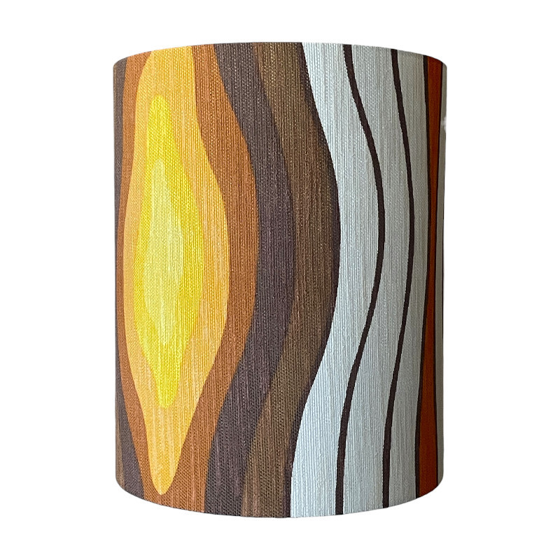 Abat-jour Nervure H50 D40 - tissu vintage