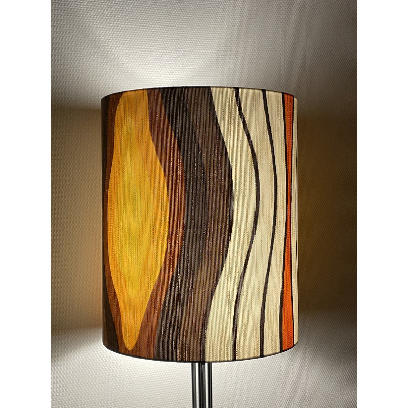 Abat-jour Nervure H50 D40 - tissu vintage