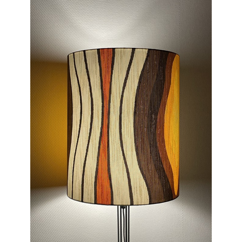 Abat-jour Nervure H50 D40 - tissu vintage