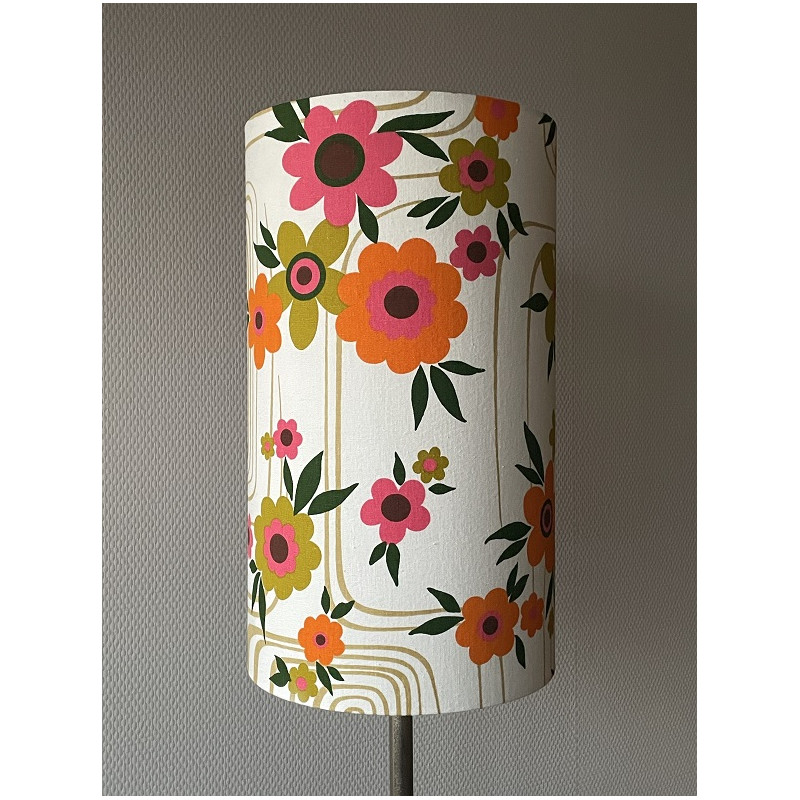 Abat-jour Cantuta H40 D20 - tissu vintage 1970