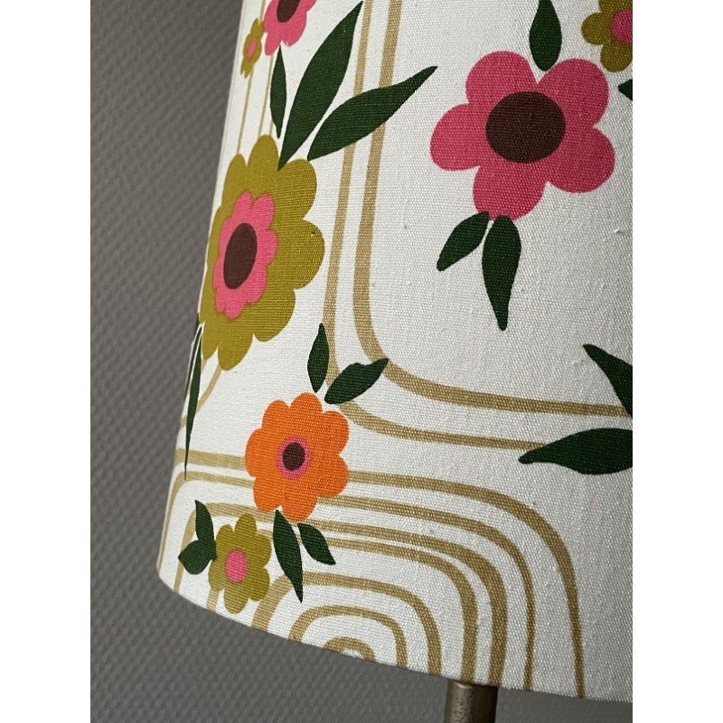 Abat-jour Cantuta H40 D20 - tissu vintage 1970
