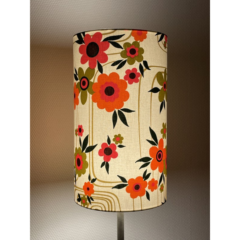 Abat-jour Cantuta H40 D20 - tissu vintage 1970