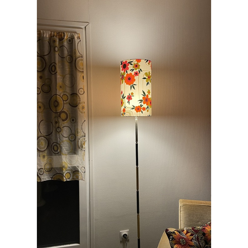 Abat-jour Cantuta H40 D20 - tissu vintage 1970