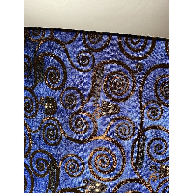 Lampshade Volutes blue H30 D40cm
