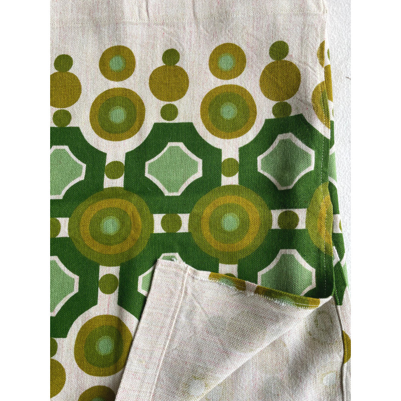 Abat-jour Chemin vert H38 D45 - tissu vintage 70's Abat-jour Chemin vert H38 D45 - tissu vintage 70's