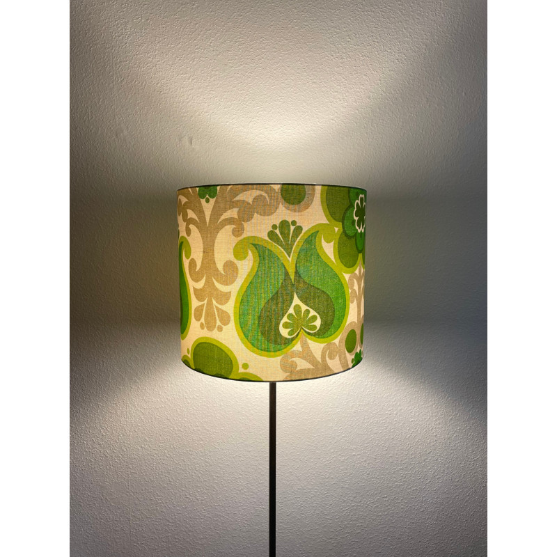 Lampshade Chardon green H30 D35 - mid-century fabric