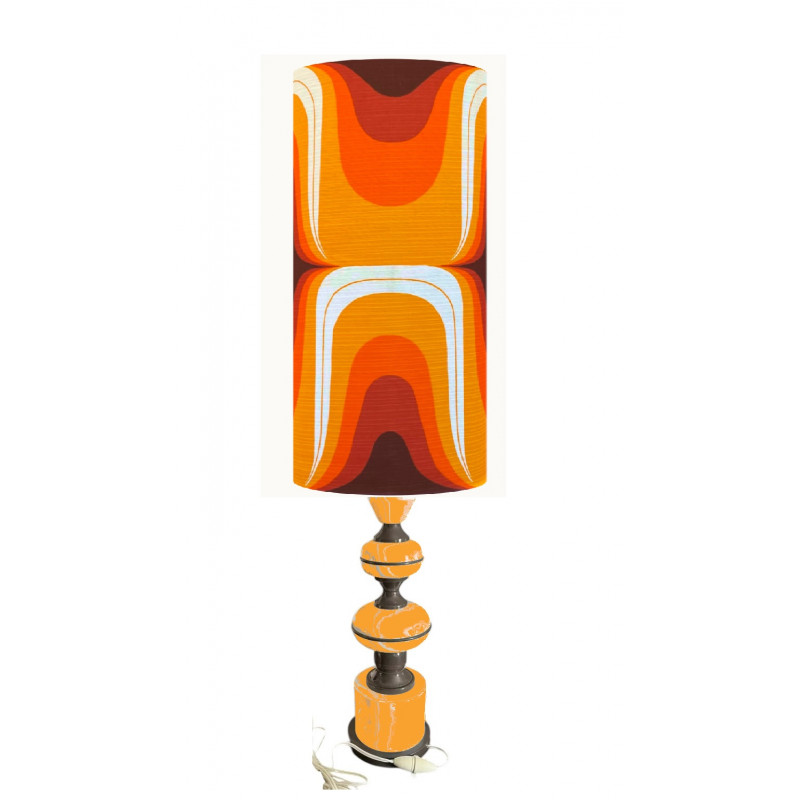 Lampshade Pin up H60 D30cm - 70's fabric