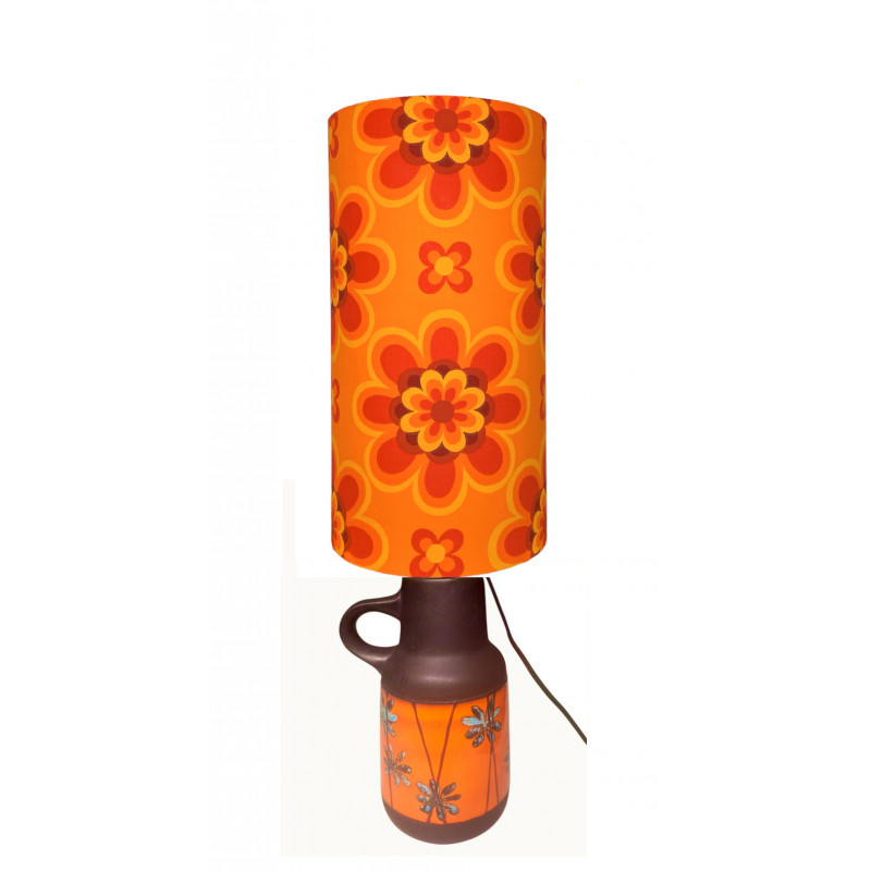 Lampshade orange Crush H50 D25cm - mid-century fabric
