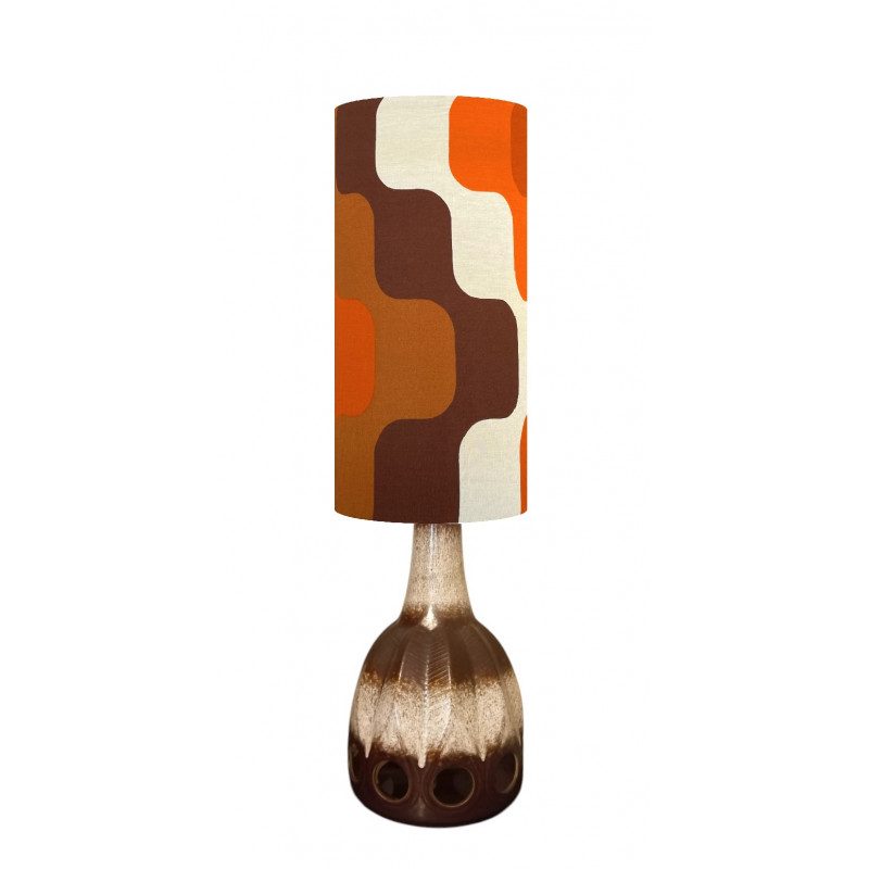 Lampshade « Vibration » H55 D26cm - mid-century fabric