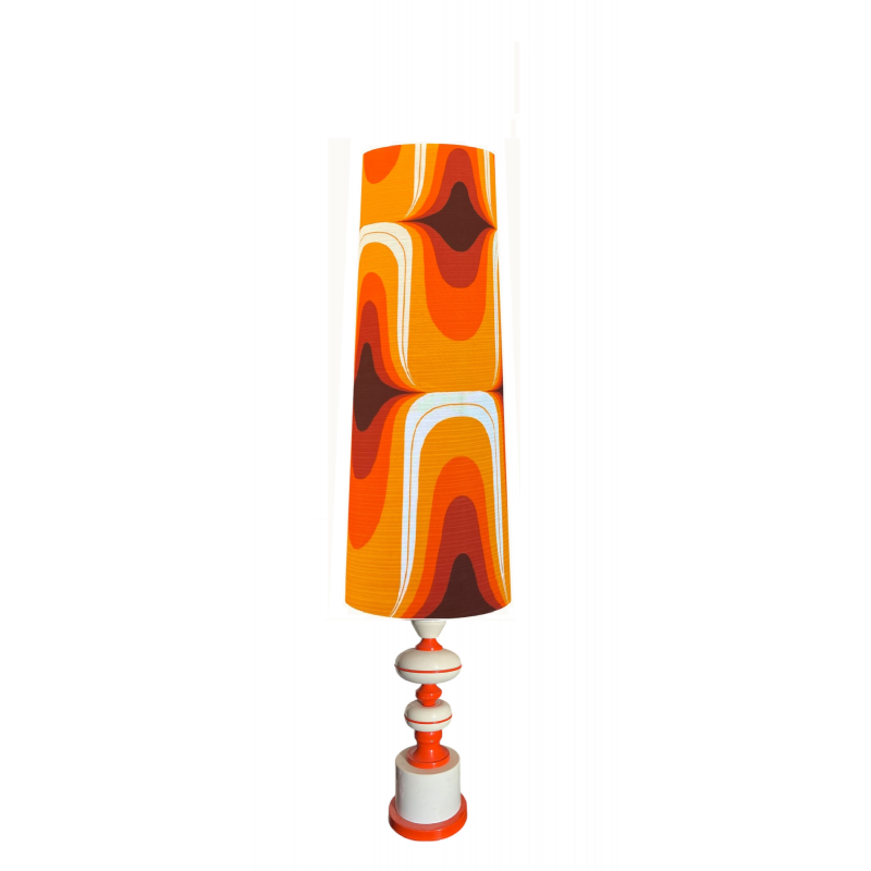 Lampshade Pin up H80 D30 d25cm - 70's fabric