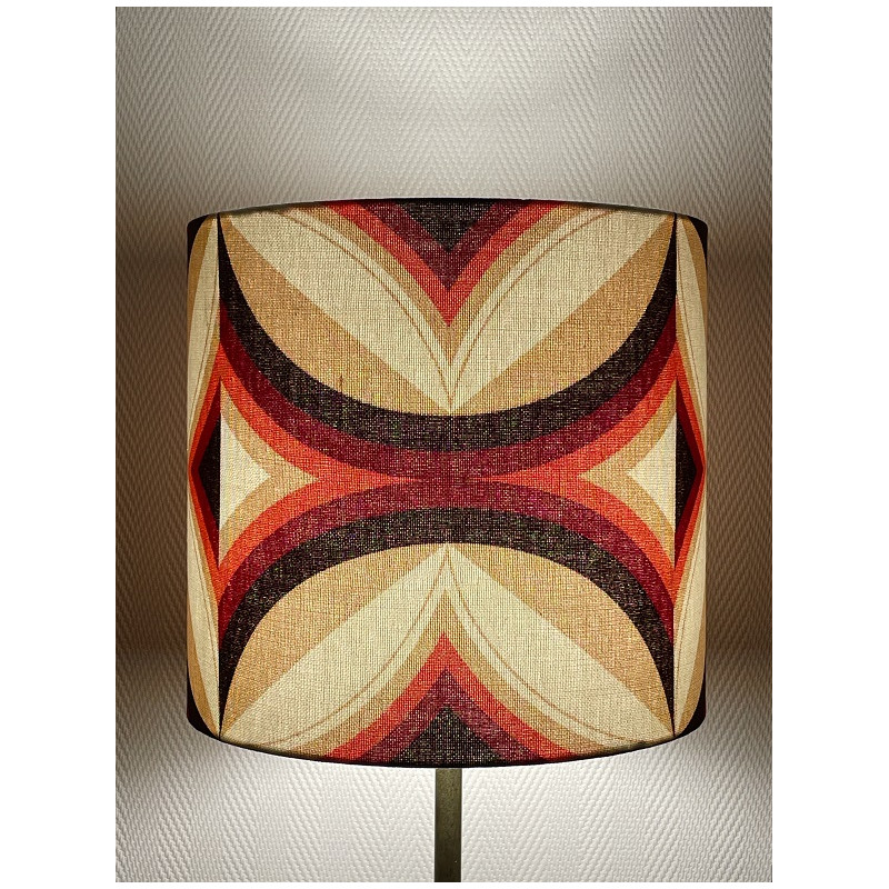 Abat-jour Nevers H31 d33 - tissu vintage 1970's Abat-jour Nevers H31 d33 - tissu vintage 1970's
