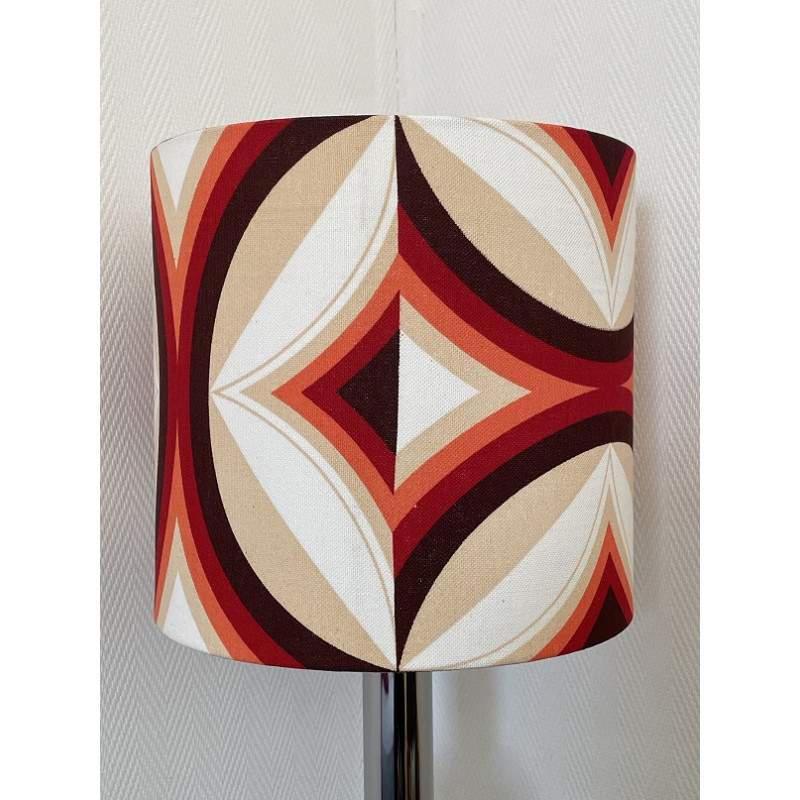 Abat-jour Nevers H31 d33 - tissu vintage 1970's Abat-jour Nevers H31 d33 - tissu vintage 1970's