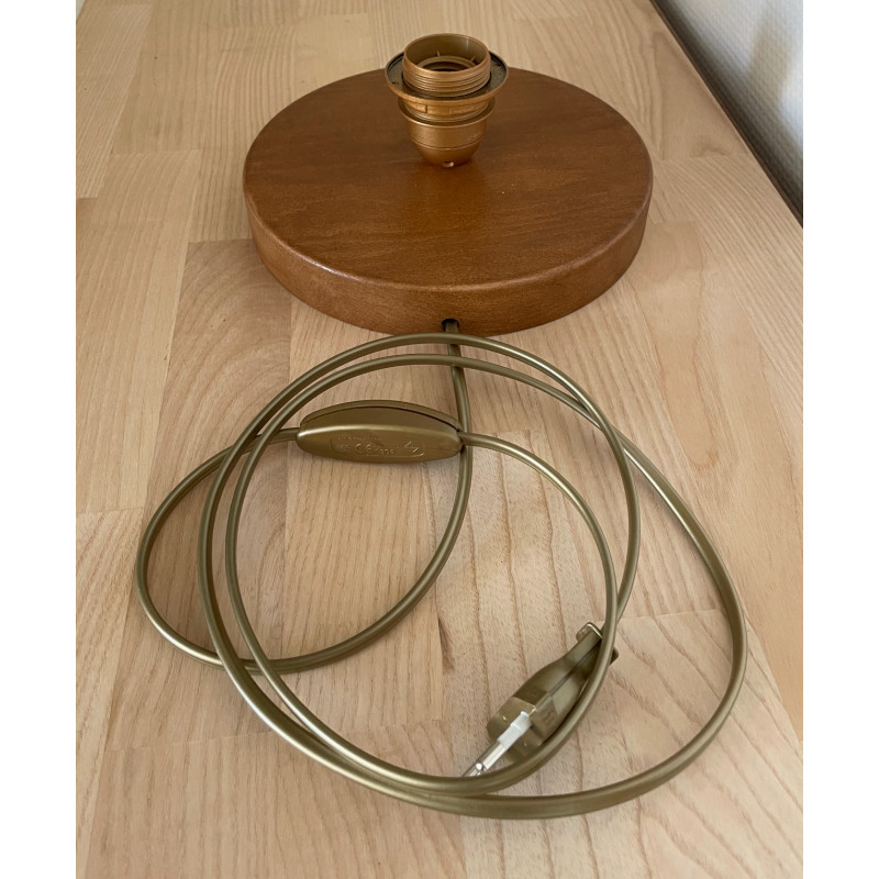 Lamp'angel Up & Down vert H35 D25 - tissu vintage