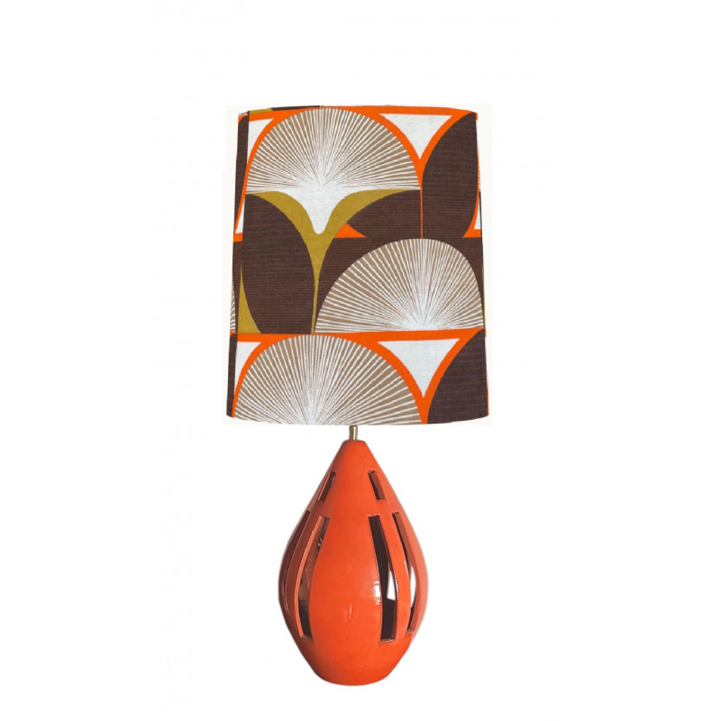 Lampshade Pissenlit H40 D40 d38cm - mid-century  fabric