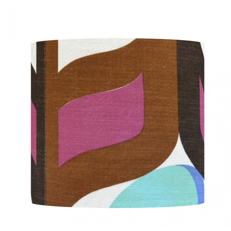 Abat-jour Stratos H38 D38 - tissu vintage 1970's Abat-jour Stratos H38 D38 - tissu vintage 1970's