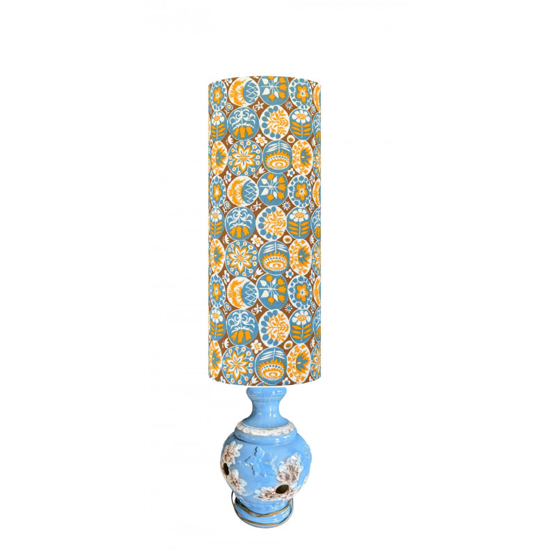 Lampshade Azulejos H75 D30cm - 70's fabric Lampshade Azulejos H75 D30cm - 70's fabric