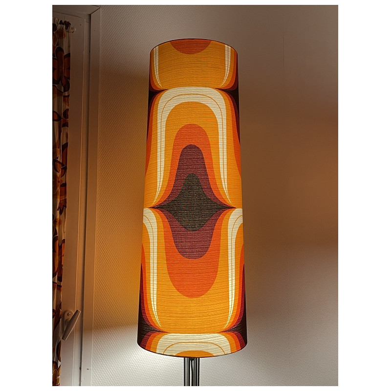 Lampshade Pin up H80 D30 d25cm - 70's fabric