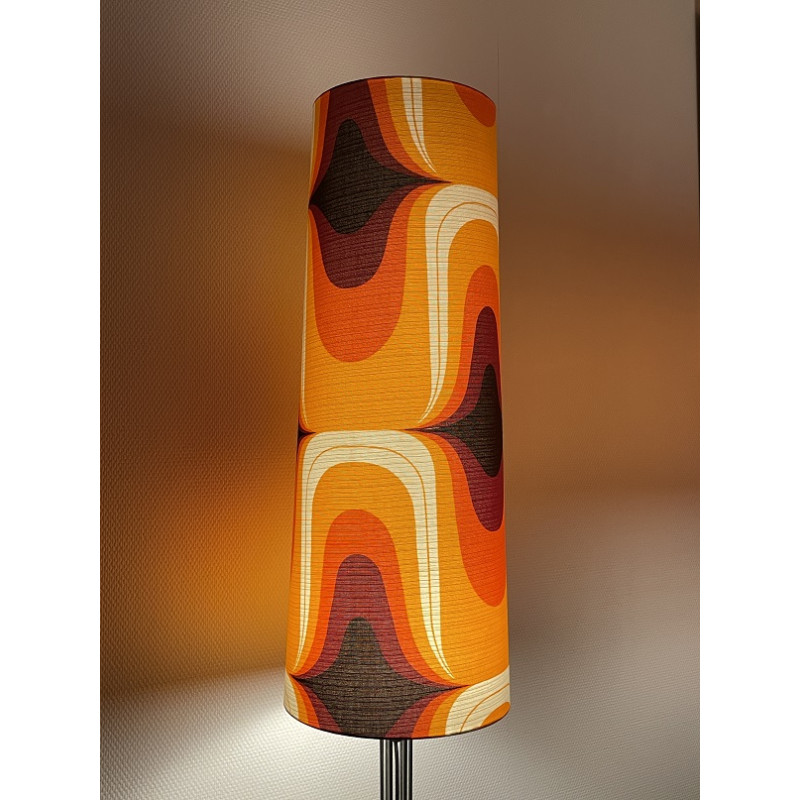 Lampshade Pin up H80 D30 d25cm - 70's fabric