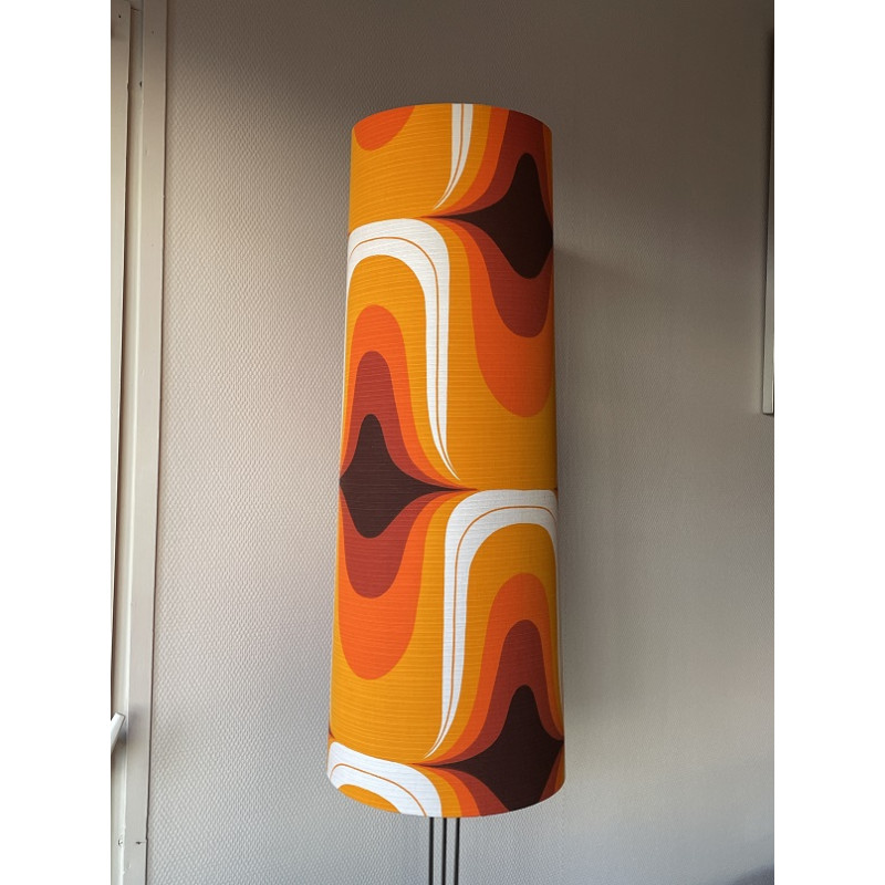 Lampshade Pin up H80 D30 d25cm - 70's fabric