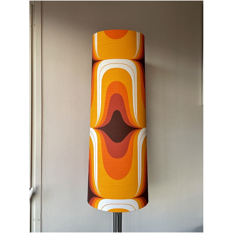 Lampshade Pin up H80 D30 d25cm - 70's fabric