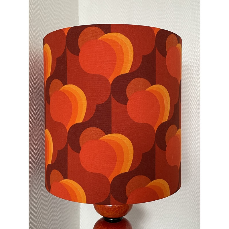 Lampe céramique orange Orangeraie - vintage belle époque Lampe céramique orange Orangeraie - vintage belle époque