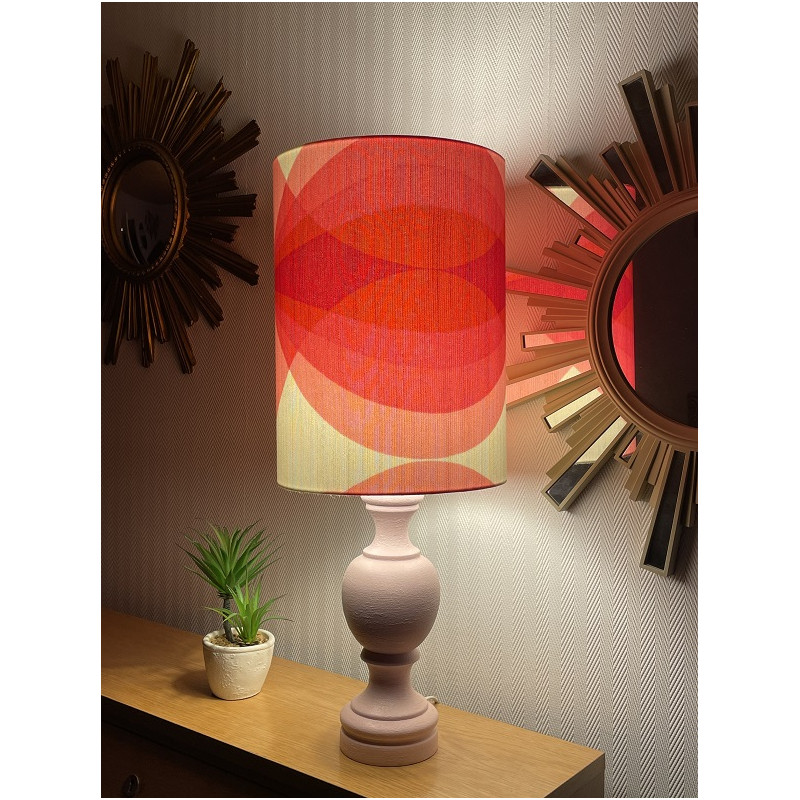 Abat-jour Rosita H50 D30 tissu vintage Abat-jour Rosita H50 D30 tissu vintage