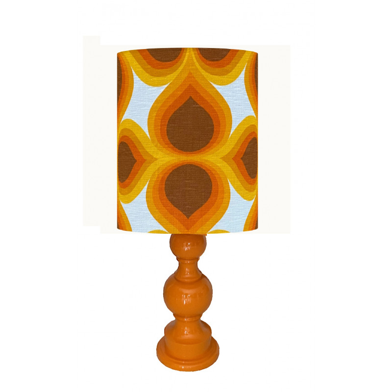 Abat-jour Sunrich H45 D35 - tissu 70's