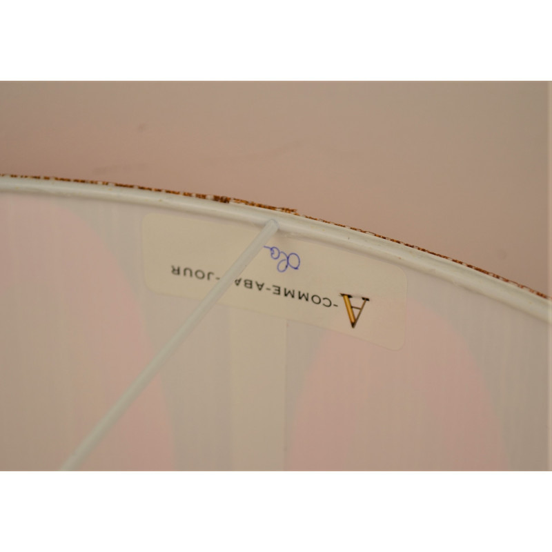 Abat-jour Ola tissu H60 D30 vintage 70s