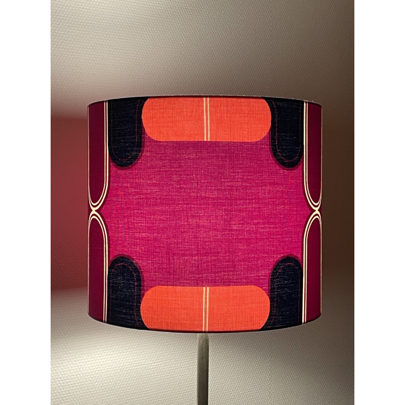 Abat-jour Violetta H30 D35 - tissu tendance vintage 70's