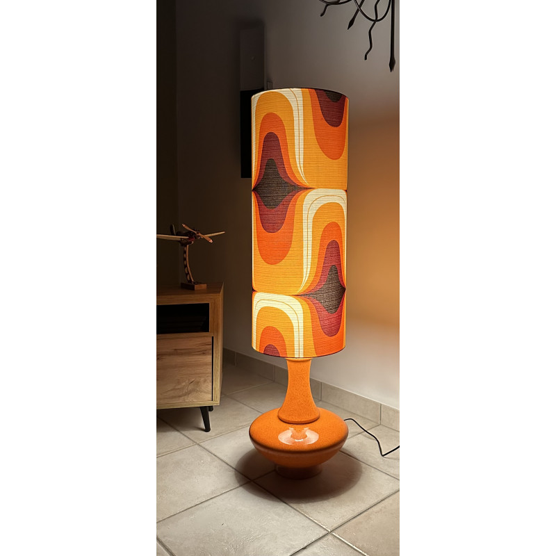 Lampshade Pin up  H78 D30cm - 70's fabric