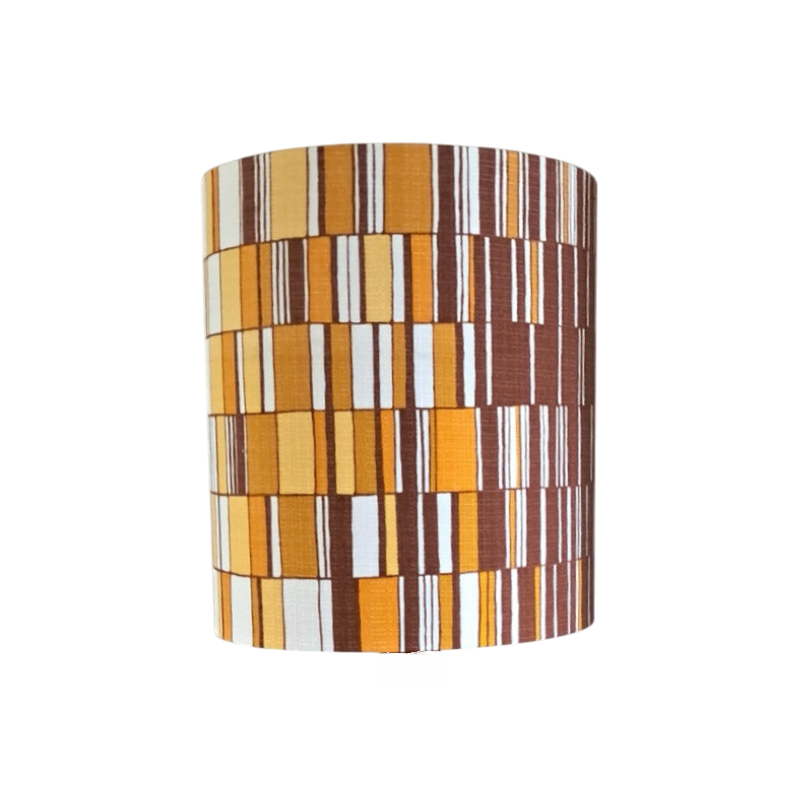 Abat-jour Percussions H30 D25 - tissu vintage 70s