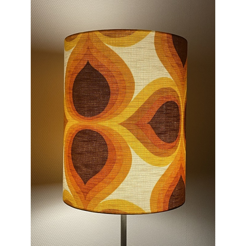 Abat-jour Sunrich H45 D35 - tissu 70's