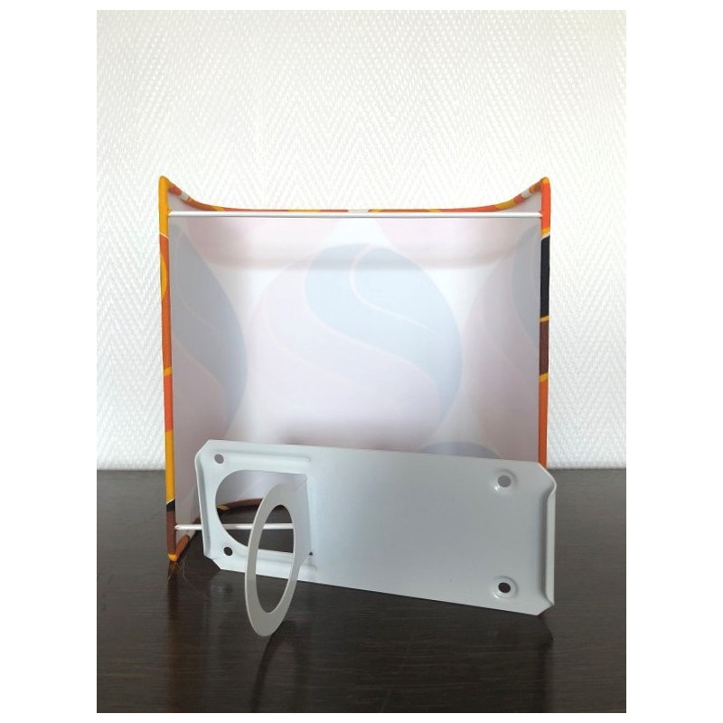 Applique murale rectangle tissu Ecru ivoire