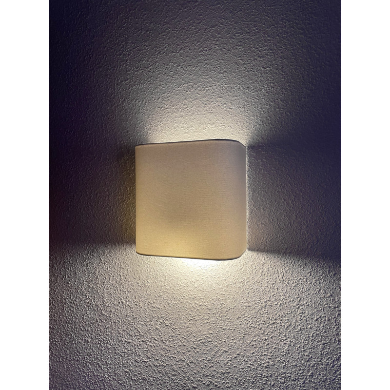 Wall lampshade white creamy Ecru fabric