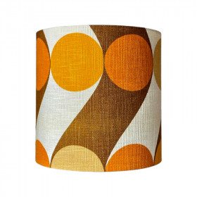 Abat-jour Bouli H42 D45 - tissu vintage 70's