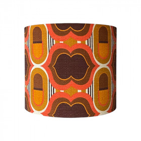Abat-jour Lips H38 D45 - tissu vintage 70s